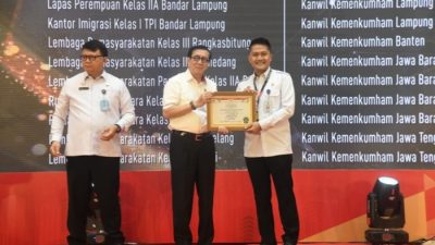 Kantor Imigrasi Kelas I TPI Bandarlampung Meraih Predikat Wilayah Bebas dari Korupsi