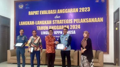 Kalapas Kelas IIB Kualasimpang Ikuti Kegiatan Rapat Evaluasi Pengguna Anggaran Tahun 2023
