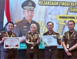 Kejari Belitung Timur Meraih 2 Penghargaan Se-Kejaksaan Tinggi Bangka Belitung