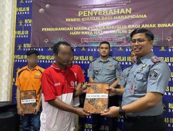 Satu Orang Langsung Bebas, Warga Binaan Rutan Sukadana Terima Remisi Natal 2023