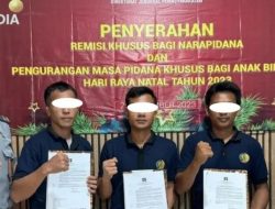 Penuh Suka Cita, Tiga Warga Binaan Lapas Muara Enim Peroleh Remisi Khusus Natal 2023