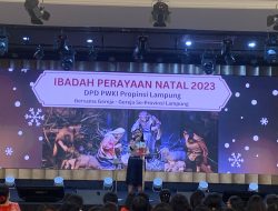 Kakanwil Sorta Menjadi Pembawa Kotbah Pesan Natal pada Ibadah Perayaan Natal 2023 DPD PWKI Lampung