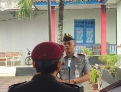 Konsisten Disiplin Bertugas, Karutan Kelas IIB Kotabumi Pimpin Apel Pagi