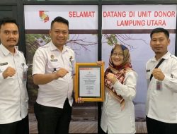 Apresiasi Jiwa Kemanusiaan, Rutan Kotabumi Terima Penghargaan dari PMI Lampung Utara