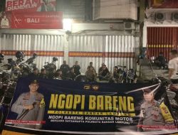 Ngopi Bareng Paguyuban Motor King, Kasat Samapta Ajak Komunitas Motor Jaga Kamtibmas dan Tertib Berlalu Lintas
