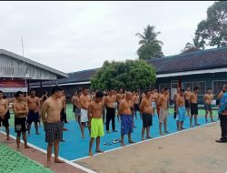 Laksanakan Olahraga Rutin, Kunci Hidup Sehat Warga Binaan Rutan Sukadana