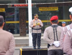 Polresta Bandar Lampung Gelar Upacara Hari Kesadaran Nasional