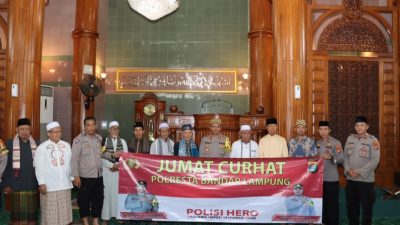 Safari Jumat Curhat, Kapolresta Bandarlampung Ajak Jaga Kondusifitas Pemilu 2024