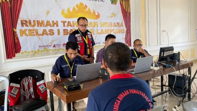 WBP Rutan Kelas I Bandar Lampung Lakukan Perekaman KTP Elektronik Sebagai Wujud Sinergitas