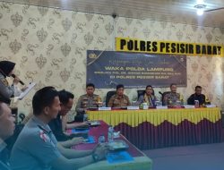 Karutan Kelas IIB Krui Hadiri Kunjungan Kerja Wakapolda Lampung di Polres Pesisir Barat