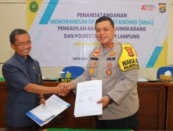 Perkuat Sinergitas, Polresta Bandar Lampung dan Pengadilan Agama Tanjung Karang Laksanakan MoU
