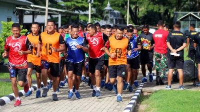 Guna Menunjang Kesiapan Jasmani Prajurit, Yonif 9 Marinir Laksanakan Samapta Rutin