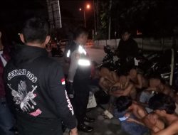 Polsek Sukarame Amankan 11 Remaja Berikut Sajam dan Sabuk Gir Saat Akan Melakukan Aksi Tawuran