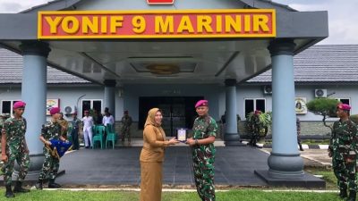 Yonif 9 Marinir Menerima Kunjungan Study Tour SMAN 6 Bandar Lampung