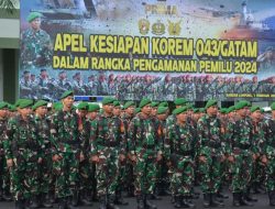 Tiga Matra TNI Wilayah Lampung Ikuti Apel Gelar Pasukan Pengamanan Pemilu 2024