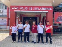 Kalapas Kelas IIB Kualasimpang Terima Kunjungan Kabid Pelayanan Tahanan, Kesehatan, Rehabilitasi, Pengelolaan Benda Sitaan, Barang Rampasan Negara dan Keamanan Kanwil Kemenkumham Aceh
