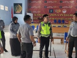 Tim Keamanan Polres Pantau Persiapan TPS Khusus Lapas Muara Enim