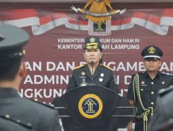 Kakanwil Sorta Lantik dan Ambil Sumpah Jabatan Administrasi Serta Fungsional Dilingkungan Kanwil Kemenkumham Lampung