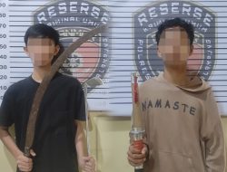 Bawa Pedang dan Celurit, Polresta Bandar Lampung Tetapkan Dua Remaja Sebagai Tersangka