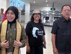 Mingrum Gumay Sambut Kedatangan Istri Ganjar Pranowo di Bandar Raden Intan II