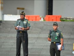 Danrem 043/Gatam Bacakan Amanat Gubernur Lampung Saat Pimpin Upacara Bulanan Bersama Forkopimda