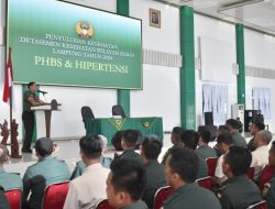 Brigjen TNI Iwan Maruf Zainudin Ajak Anggota Jajaran Korem 043/Gatam Untuk Memahami dan Mengerti Tentang Kesehatan
