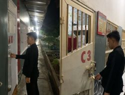 Cegah Gangguan Kamtib di Malam Hari, Anggota Rupam Rutan Sukadana Lakukan Troling Blok Hunian Berkala