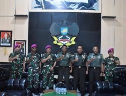 Danrem 043/Gatam Sambut Silaturahmi Danbrigif 4 Marinir/BS