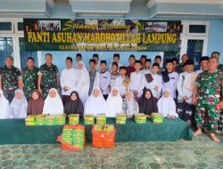 Jumat Berkah di Bulan Suci Ramadhan, Kodim 0410/Kota Bandar Lampung Berbagi Nasi Kotak Kepada Panti Asuhan Mardhotillah