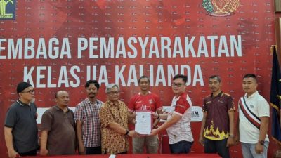 Lapas Kalianda Laksanakan Penyerahan Penunjukan Kerjasama Penyedia Jasa Kontruksi