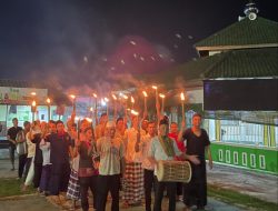 Warga Binaan Rutan Kelas I Bandar Lampung Turut Meriahkan Hari Raya Idul Fitri 1445 H Dengan Pawai Obor di Malam Takbiran