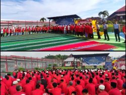 Kepala Rutan Kelas IIB Kotabumi dan Jajaran Sholat Idul Fitri Bersama Seluruh WBP dan Tahanan