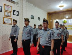 Apel Perdana Setelah Lebaran, Rutan Sukadana Ikuti Apel Pegawai Bersama di Lingkungan Kementerian Hukum dan Hak Asasi Manusia RI