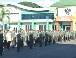 Usai Cuti Hari Raya Idul Fitri 1445 H, Korem 043/Gatam Laksanakan Halal Bihalal