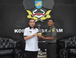 Danrem 043/Gatam Sambut Silaturahmi Bupati Pesawaran