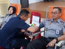 Sambut Hari Bakti Pemasyarakatan, Jajaran Kanwil Kemenkumham Babel Lakukan Donor Darah