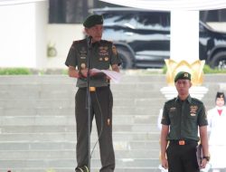 Pimpin Upacara Peringatan HKN Ke-116, Danrem 043/Gatam Bacakan Amanat Menteri Komunikasi dan Informatika RI