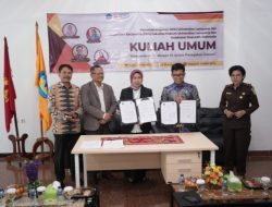 Unila Bersama Komisi Kejaksaan RI Teken MoU dan PKS, Adakan Kuliah Umum Penegakan Hukum