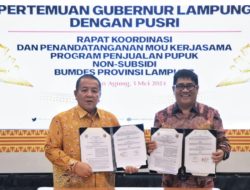 Pemprov Lampung Jalin Kerjasama Dengan PT Pusri