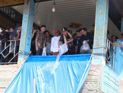 Gubernur Arinal Djunaidi Tebar Benih Ikan Endemik Lokal di Tulangbawang Barat