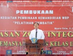 Langkah Produktif, Kalapas Muara Enim Membuka Pelatihan Membatik Bagi Warga Binaan