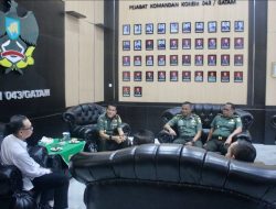 Danrem 043/Gatam Sambut Silaturahmi Plh Gubernur Lampung Fahrizal Darminto