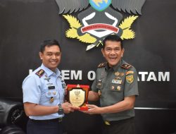 Silaturahmi, Danrem 043/Gatam Audiensi Dengan Danlanud Pangeran M Bun Yamin