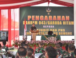 Disambut Forkopimda Tulang Bawang dan Mesuji, Danrem 043/Gatam Lakukan Kunjungan ke Kodim 0426/TB