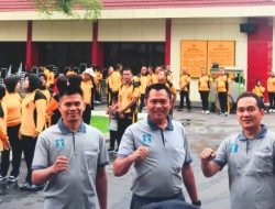 Meriahkan HUT Bhayangkara ke-78, Petugas Lapas Muara Enim Ikuti Olahraga bersama Polres Muara Enim
