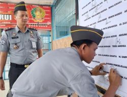 Rutan Kelas IIB Krui Gelar Deklarasi Bersih dari Narkoba dan Tes Urine Warga Binaan