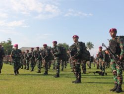 Upacara Penyambutan Satgas Pamtas RI-PNG Mobile Gobang I Tahun 2023