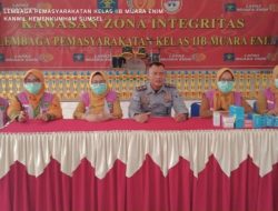 Lapas Muara Enim Gelar Pelayanan Pengobatan Untuk Menjaga Kesehatan Warga Binaan