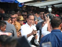 Pj Gubernur Samsudin Dampingi Kunjungan Presiden Joko Widodo ke Pasar Sentral Kotabumi
