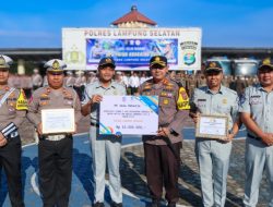 Polres Lampung Selatan Berhasil Raih Penghargaan dari Korlantas Polri dan Jasa Raharja